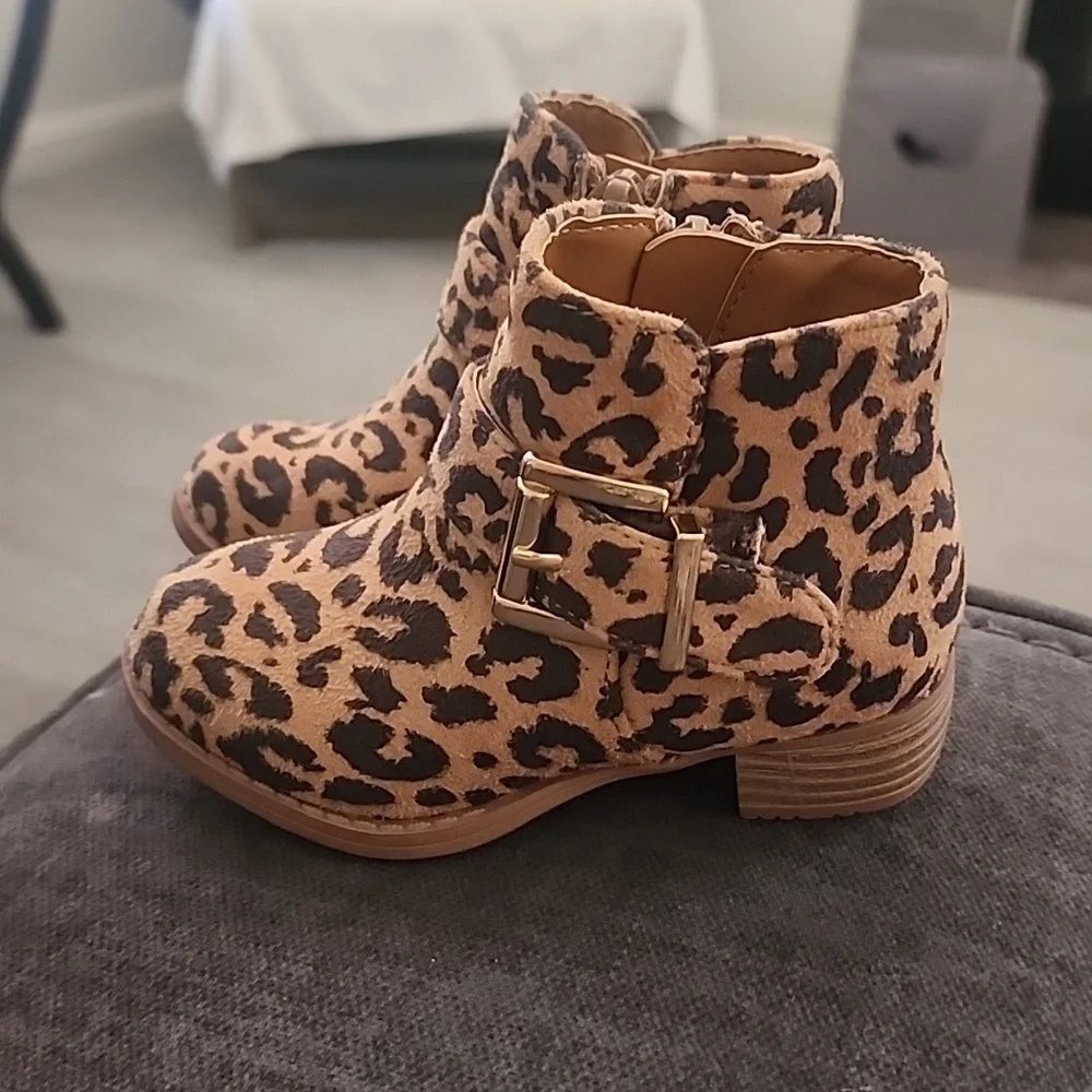 Lily & Dan Toddlers leopard Ankle Boots